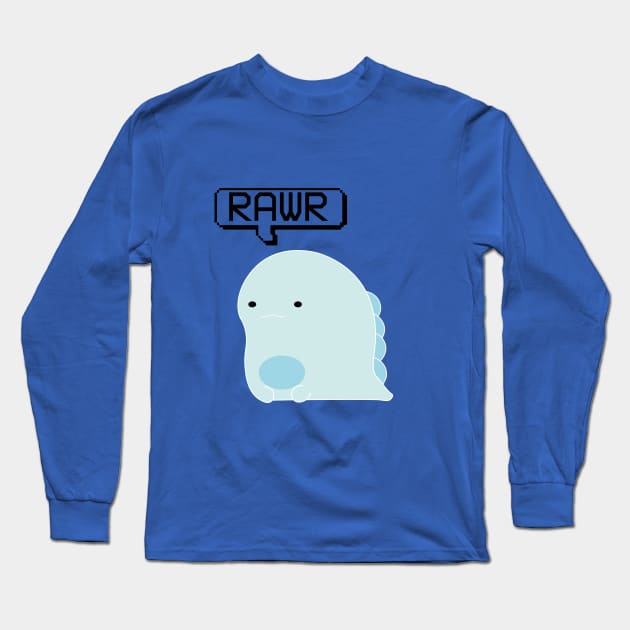 Blue Rawr Long Sleeve T-Shirt by Flow Space